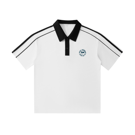 Contrast Collar Short-Sleeve Polo Shirt